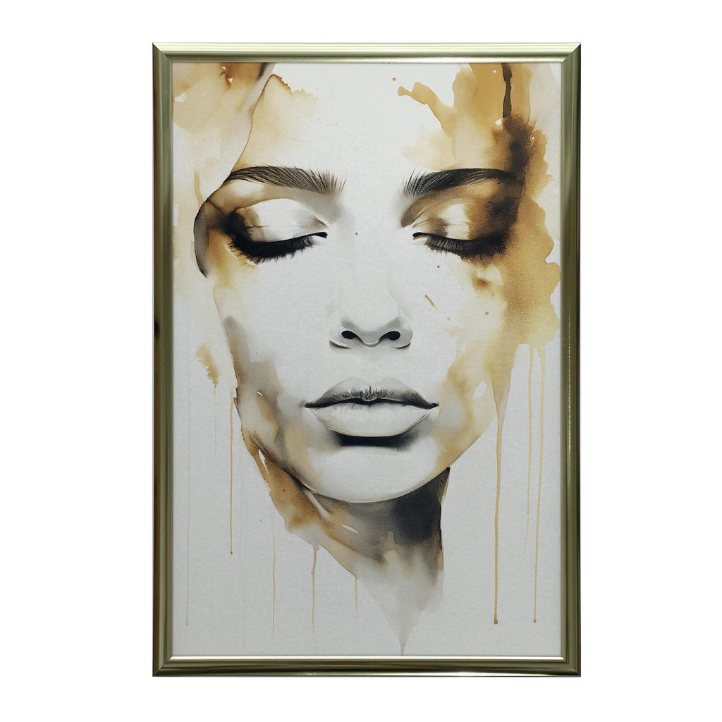 Tajemnicza Uroda Tajemnicza Uroda, 30X40 Cm, Rama Aluminiowa Złota, Papier Matowy 230 Gsm