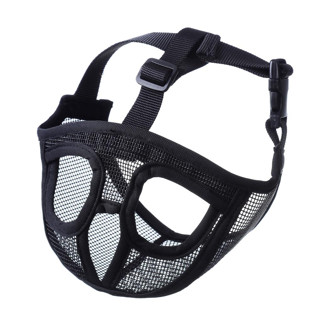 Намордник для собаки с короткой мордой, намордник для бульдога, регулируемая дышащая сетка для тренировки кусающего лая
