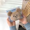 Кошелек для монет в виде медведя с перекрученным ртом, на молнии, плюшевый маленький кошелек, студенческая сумка, подвеска, симпатичная переносная сумка для хранения мелких предметов в стиле меньшинства