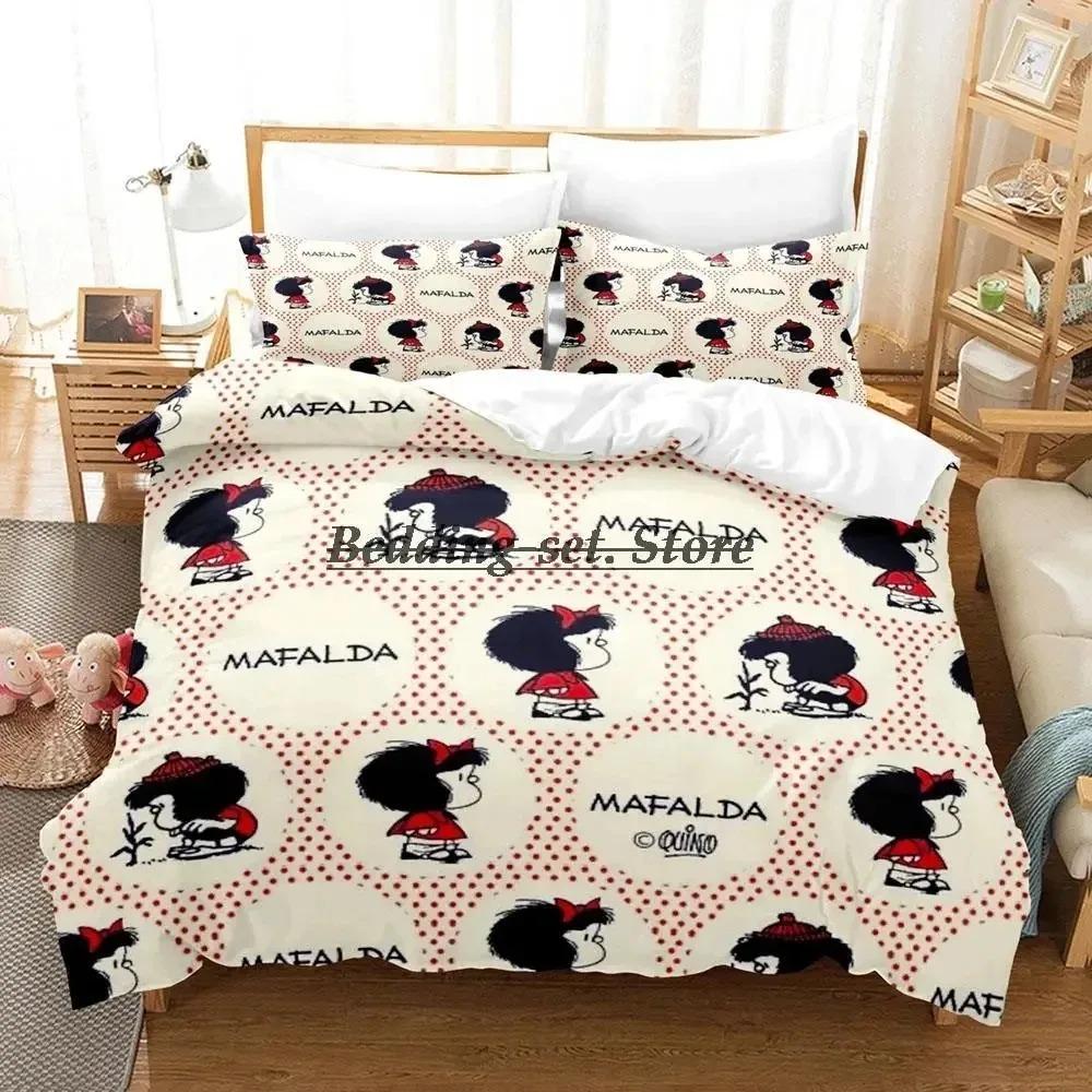 Mafalda Boys Bedroom Bedding Single Twin Full Queen King Size Aldult Duvetcover Bed Sheet Set Bedding Set Soft and Comfortable