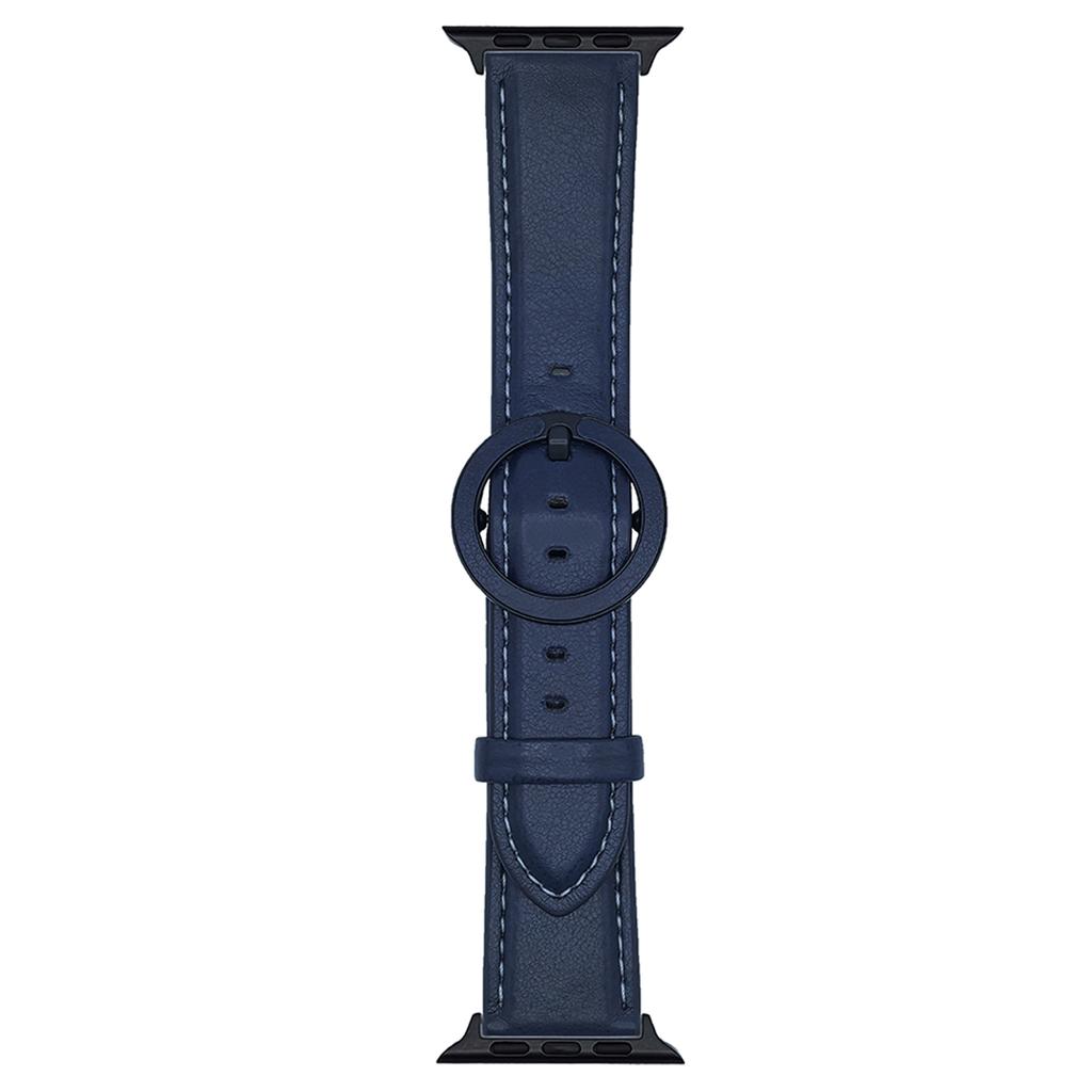 Crazy Horse Texture Round Buckle Leather Watch Band For Apple Watch Series 10 Ultra 9 8 7 SE 6 5 4 3 2 1 46mm 49mm 45mm 44mm 42mm