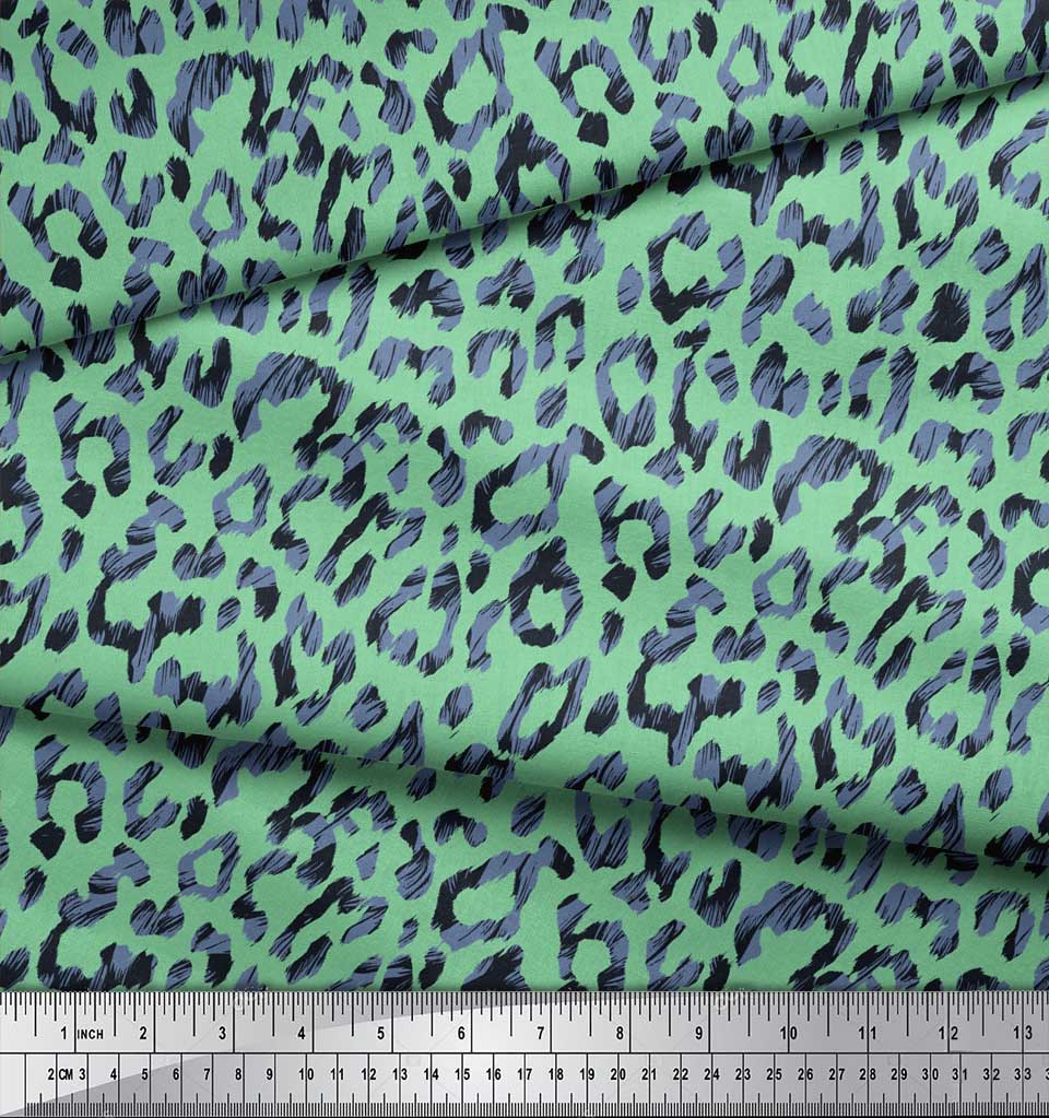 Soimoi Японская креп-сатиновая ткань с леопардовым принтом из кожи животного, ткань для рукоделия по метрам, 42 дюйма
