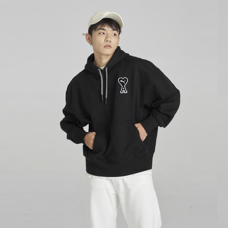 Puma X Ami Hoodie Black Unisex Tops 536231-01
