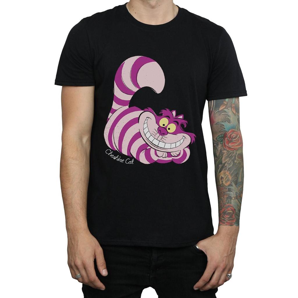 Alice In Wonderland Мужская хлопковая футболка с Чеширским котом