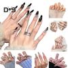 10 шт. 3D-цветок накладные ногти длинный набор для наращивания ногтей Wear Armor многоразовые легко снимаемые экономящие время накладные ногти для домашнего салона
