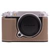 CLC Handmade FUJIFILM X-M5 Camera Case, Camera Cover, Camera Bag, Genuine Leather with Cowhide Leather Top and Metal Base Plate (Etoupe Gray)