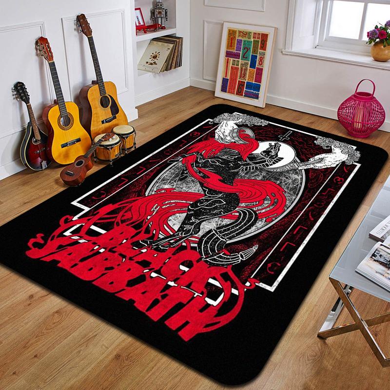 B-Black Sabbath логотип Принт Ковер Модный Коврик для йоги Нескользящий Ковер Украшение для спальни Уличный ковер Спальня Подарок на день рождения