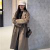 Mid-length Loose Woolen Coat Autumn and Winter Korean Style Dark Brown Double-sided Cashmere Coat for Women