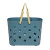 Storage Basket with Handle Large Capacity Hollow Design Portable Shower Caddy Tote Organizer Basket Bin for Bathroom