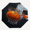 1pc Automatic Folding Umbrella with Basketball Hoop Design, Portable 3-Fold Design, 8-Bone Iron Frame, Outdoor, Ideal Gift for Fans, Travelers, Daily