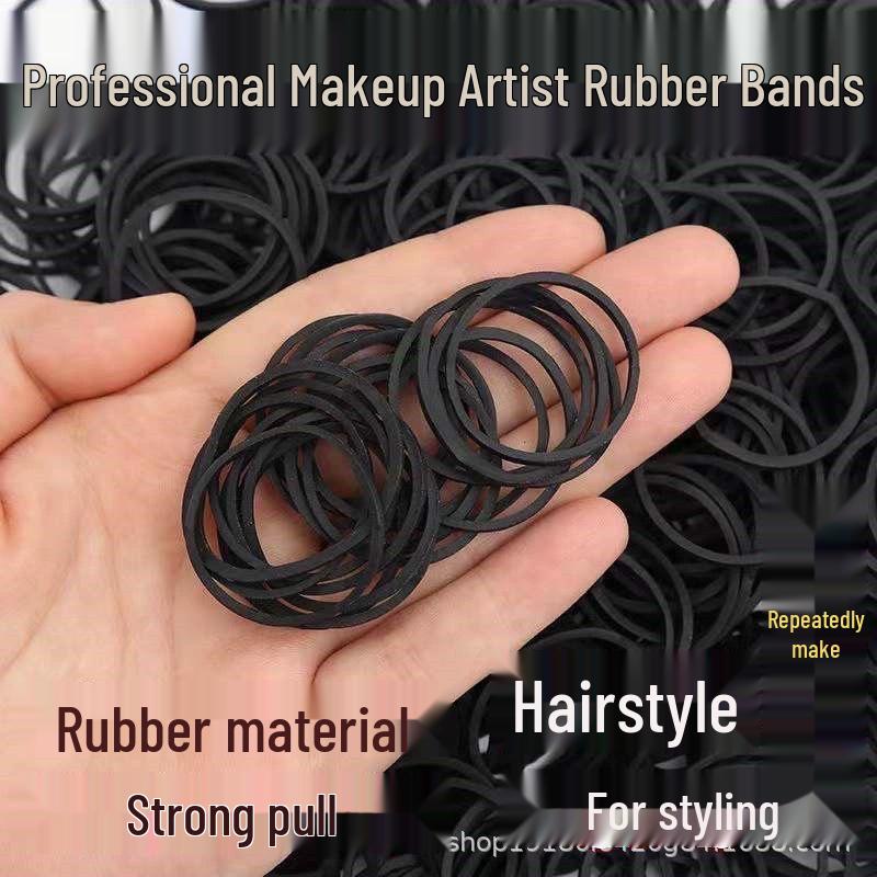 Barbershop High Elasticity Perm Rubber Bands with Leather Cover - 500G
