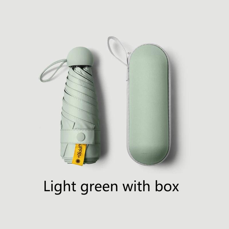 Зонт от солнца, мини-капсула, анти-УФ-зонт, маленький карманный зонтик, защита от солнца и ультрафиолета, зонтик