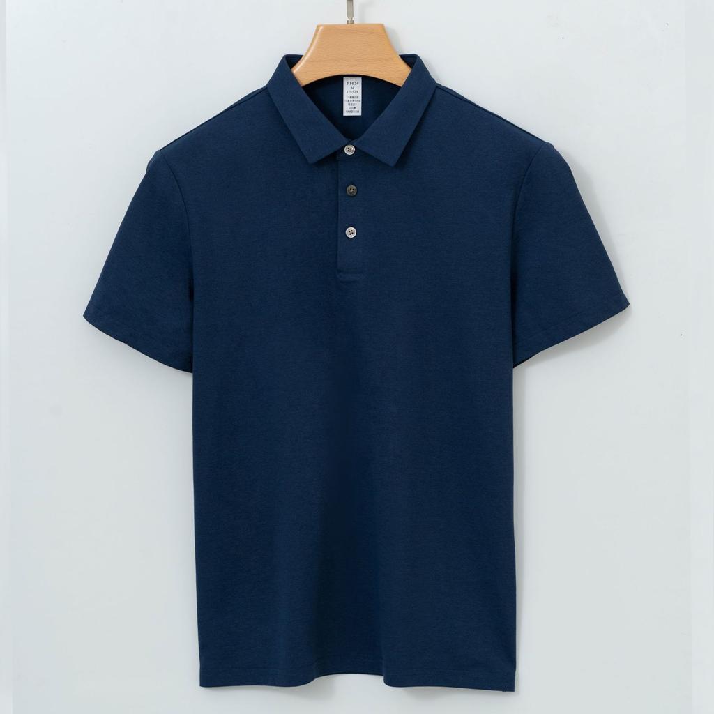 Спортивная рубашка поло с воротником-стойкой Футболка с короткими рукавами Мужская рубашка поло