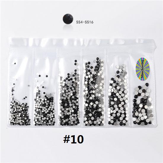 1 сумка, смешанные размеры, Стразы для ногтей, кристаллы, стекло, алмаз, драгоценный камень, украшения для дизайна ногтей, маникюрные инструменты, 20 цветов на выбор