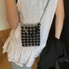 Chain Small Pearl Square Bag Slanted Hanging Single Shoulder Casual Handbag