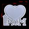 MOM Love Heart Photo Frame UV Epoxy Resin Mold Picture Frame Silicone Mould DIY