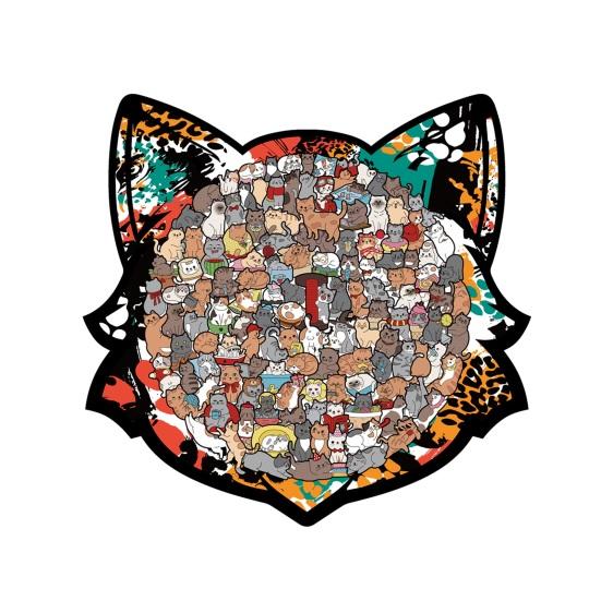 1 Набор Jigsaw Puzzle в форме кошки Милая деревянная головоломка-кошка Головоломка для взрослых и детей Игровая головоломка Обучающая