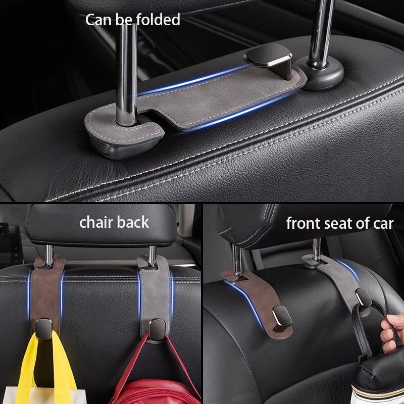 2Pcs Hook Hidden Car Seat Headrest Hook Auto Back Seat Organizer Hanger Handbag Clothes Bracket Car Interior Accessories