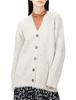 Mira Owen Alpaca Blend Shaggy Knit Cardigan 09WND224216 BEG Free Size Women's