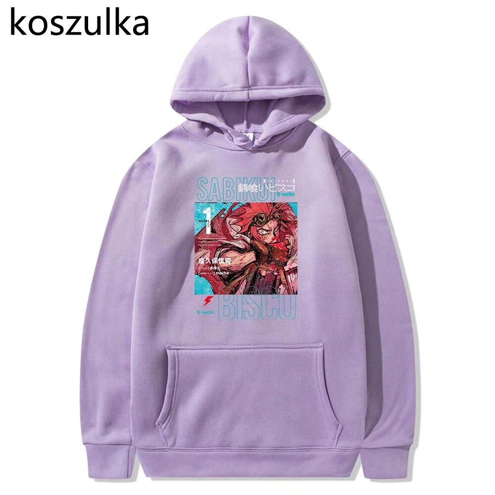 Горячая толстовка с капюшоном в стиле аниме Sabikui Bisco, унисекс, манга, Harajuku Bisco, толстовки с принтом, женские толстовки, винтажные пуловеры, женские зимние топы