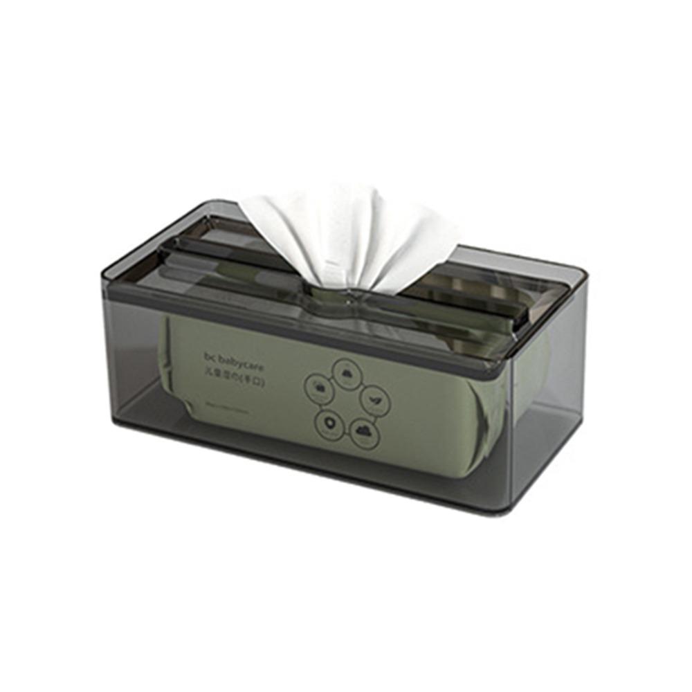 Waterproof Transparent Tissue Box Multi-Functional Rectangular Napkin Storage Case Large Capacity Space-saving Tissue Dispenser