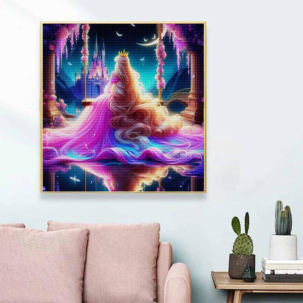 5D DIY Алмазная Живопись Декоративная Рапунцель Полная Круглая Выкладка Пейзаж Алмазная Вышивка Наборы для Вышивания Крестом Домашний Декор Подарок