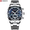 CURREN 8355 Роскошные Классические Бизнес-кварцевые Часы со Светящимися Стрелками и Хронографом