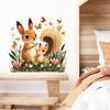 Cartoon Wall Stickers Cute Animals Wall Decal Elephant Bear Cat PVC Mural Art for Baby Nursery Kids Bedroom Playroom Classroom Wall