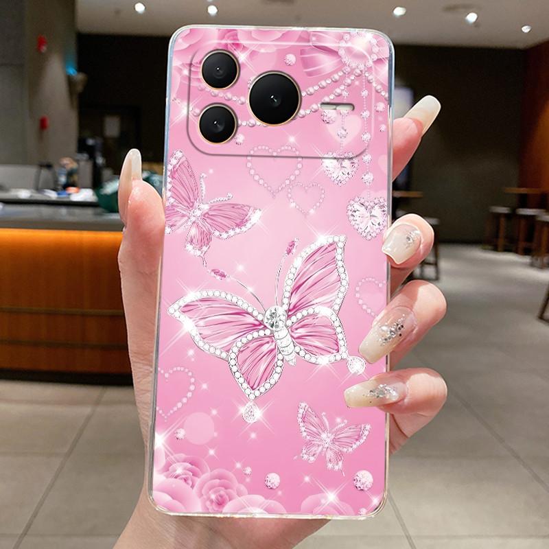For Honor Power 2 Case Clear Cover Luxury Fashion Butterfly Flower Soft TPU Silicone Casing for Honor Power2 SER-AN00 Phone Case