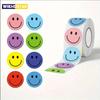 500pcs Smiling Face Paper Stickers, Round Stationery Stickers, Suitable for Teachers, Parents, Classroom, Learning Rewards, Gift