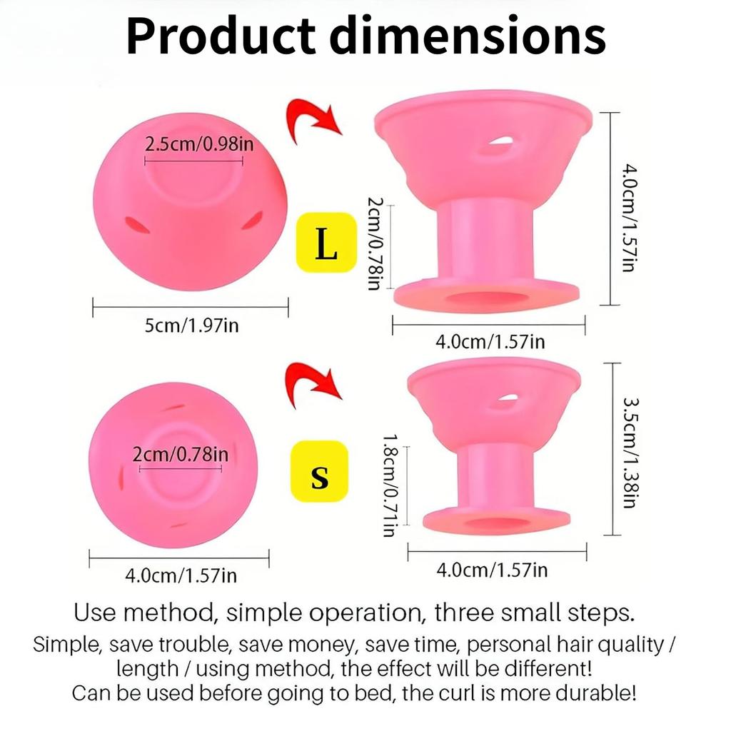 8/16 PCS Heatless Silicone Hair Rollers – Mushroom-Shaped Overnight Curlers for Sleep, No-Damage DIY Wave & Curl Set