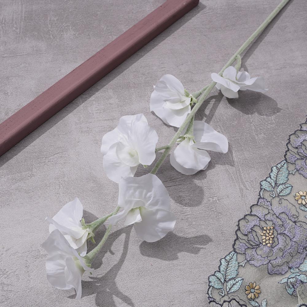 7 Heads Simulation Pea Flower 63cm Artificial Bouquet New Fake Flower Wedding Party Decor
