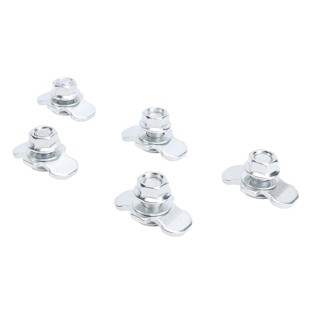 5pcs L Track Double Lug Threaded Stud Nut Fitting M10x20mm for Truck Bed Trailer Control Pickup RV ATV