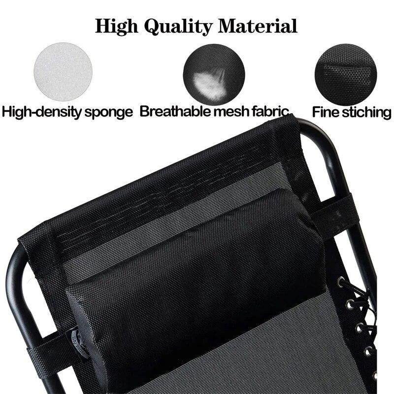 Lounge Chair Lounger Pillow Soft Chaise Longue Pillow for Sunbathing Lounger Ergonomic Pillow Removable Lounger Headrest