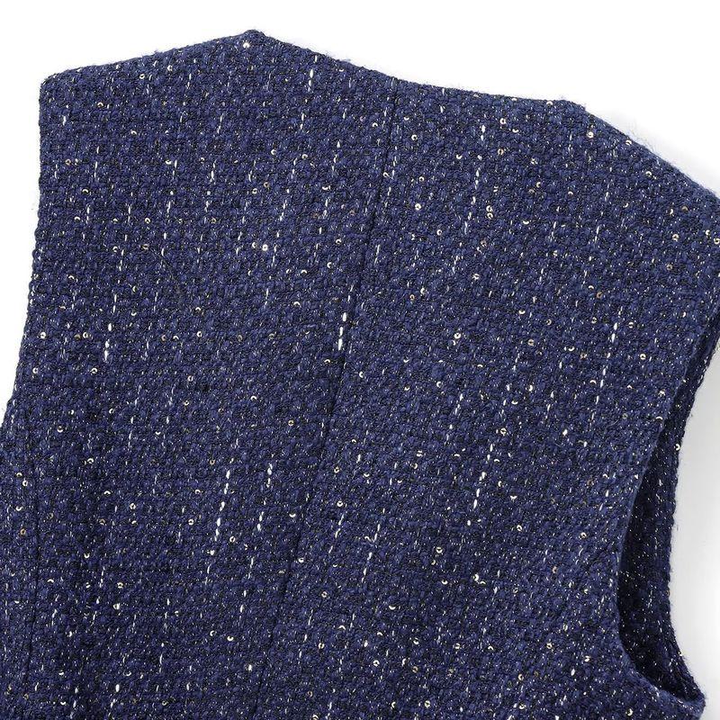 Araltay New Western Style Women Clothes Fashion With Belt Sequin Decorative Texture Vest Top 9298725