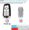 KFUGP1 Alloy Leather Car Key Fob Case Cover for Ford Fusion F150 F250 F350 F450 F550 Edge Explorer Escape Mustang 2018 2019 Protector