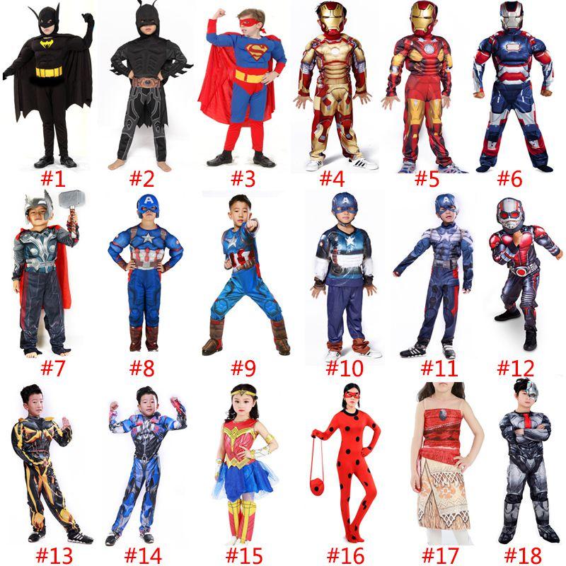 Великолепный детский костюм на Хэллоуин Супергерой Бэтмен Супермен Косплей Костюм для мальчиков и девочек