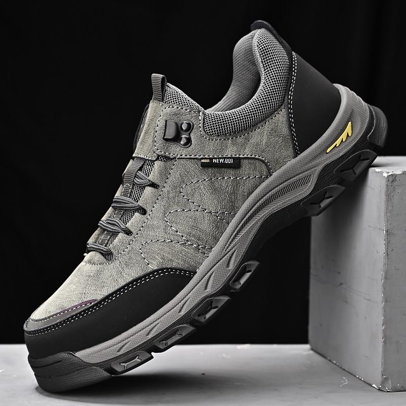 Autumn Men Outdoor Mountaineering Anti Slip Fashion Hiking Platform Wear-resistant Leather Casual Work Shoes Zapatillas Hombre