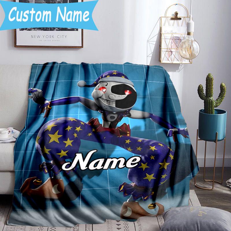 1PC Custom Name Daycare Star Adventure Throws Blanket Flannel Blankets for Couch Bed Gifts for Men Women Travel Picnic Christmas fan Gifts