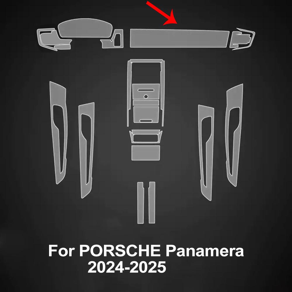 Защитная пленка TPU для центральной консоли, приборной панели, навигации автомобиля Panamera 2024 2025, готовые аксессуары PPF