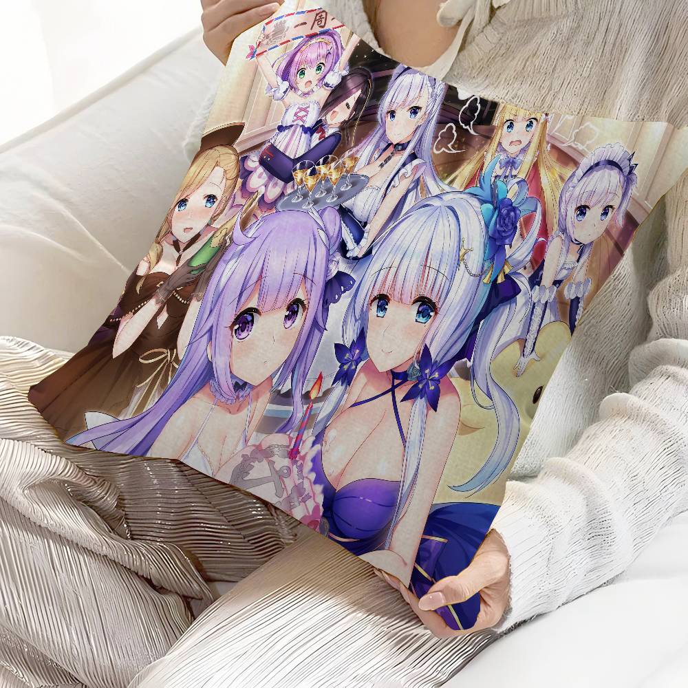 Anime Azur Lane Pillow Cushion Cover Pillowcase Living Room Sofa Home Decor