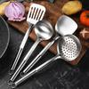 4Pcs Stainless Steel Kitchen Utensil Set Shovel Frying Spoon Soup Colander Spatula Kitchen Tools Set