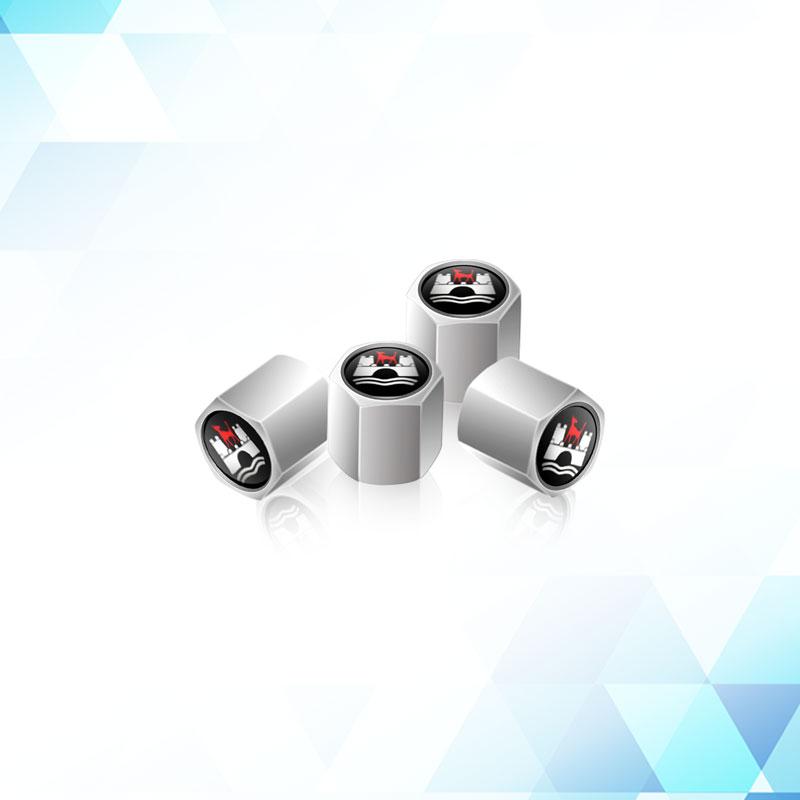CJOZW1 4Pcs Car Wolfsburg Badge Wheel Tires Valve Caps Tyre Valve Stem Covers For VW Volkswagen Touareg Tiguan Golf MK4 MK5 MK6 MK7