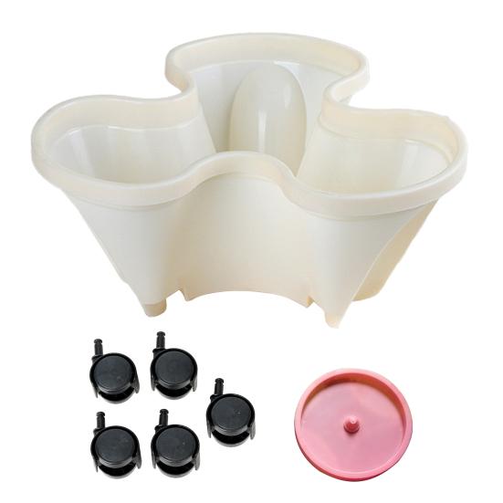 1 комплект садового горшка с колесиками, штабелируемый многослойный садовый горшок для клубники и трав, хозяйственные товары