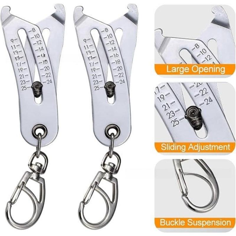 1 шт. Инструмент для проверки размера резьбы Портативный прецизионный инспектор размера резьбы Брелок