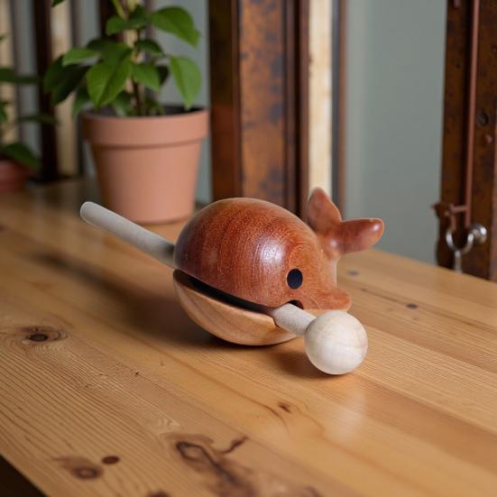 Деревянная игрушка-кит с молотком, снятие стресса, животное, медитация, храмовый блок