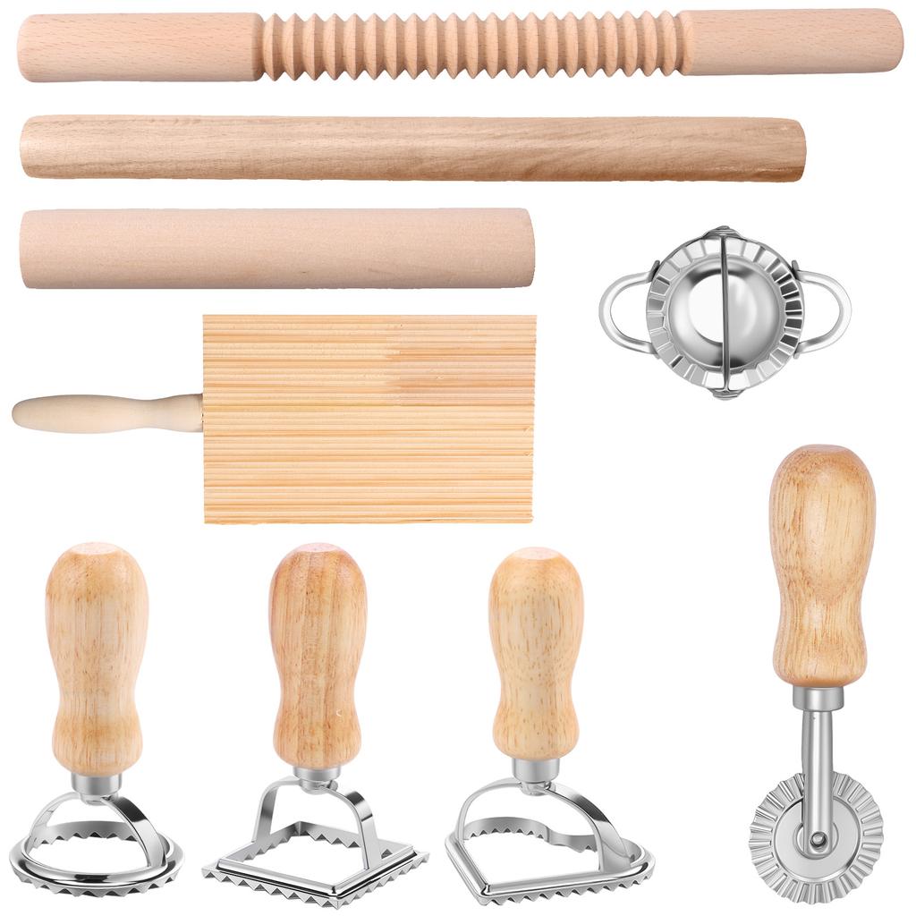 Stainless Steel Cookies Cutter Set Pasta Press Kitchen Attachment Kit Ravioli Maker Mold Tool Ravioli Stamp Set Pastry Wheel Set