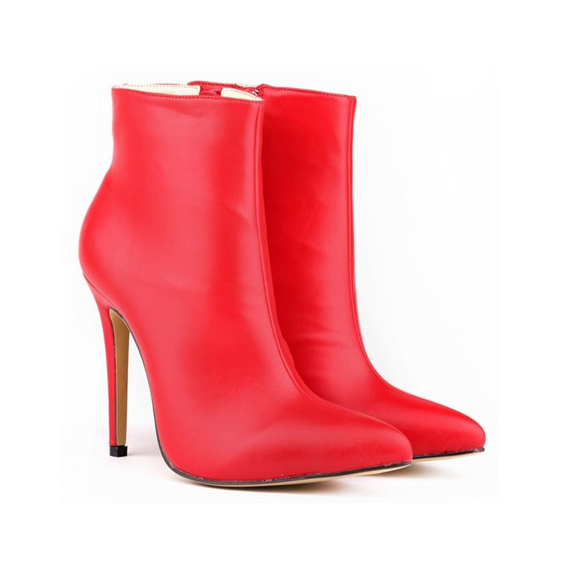 Женские короткие сапоги, сексуальные, с острым носком, с боковой молнией, на очень высоком каблуке, туфли-лодочки 2024, женская обувь для вечеринок, Botas De Mujer, большие размеры 35-42