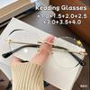 Fashionable Rimless Sun Glasses For Presbyopia Transparent Anti-Blue Light Polygonal Hd Gradient Color Reading Glasses