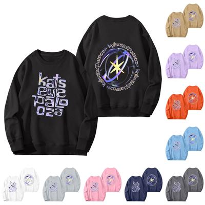 Женский модный пуловер с длинным рукавом, принтом и круглым вырезом, свободного кроя